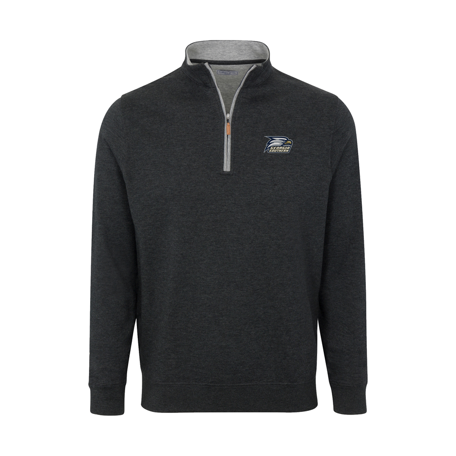 Georgia Southern Charcoal Heather Cloud Cotton Quarter Zip Pullover