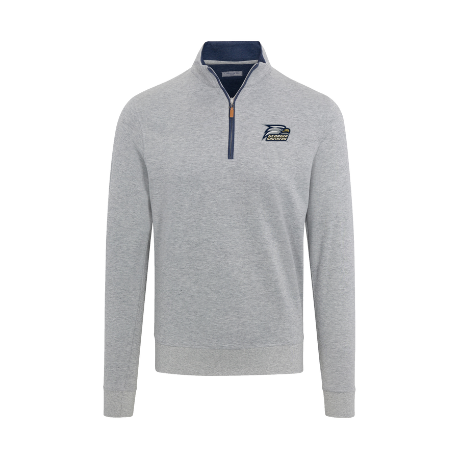 Georgia Southern Light Grey Heather Cloud Cotton Quarter Zip Pullover