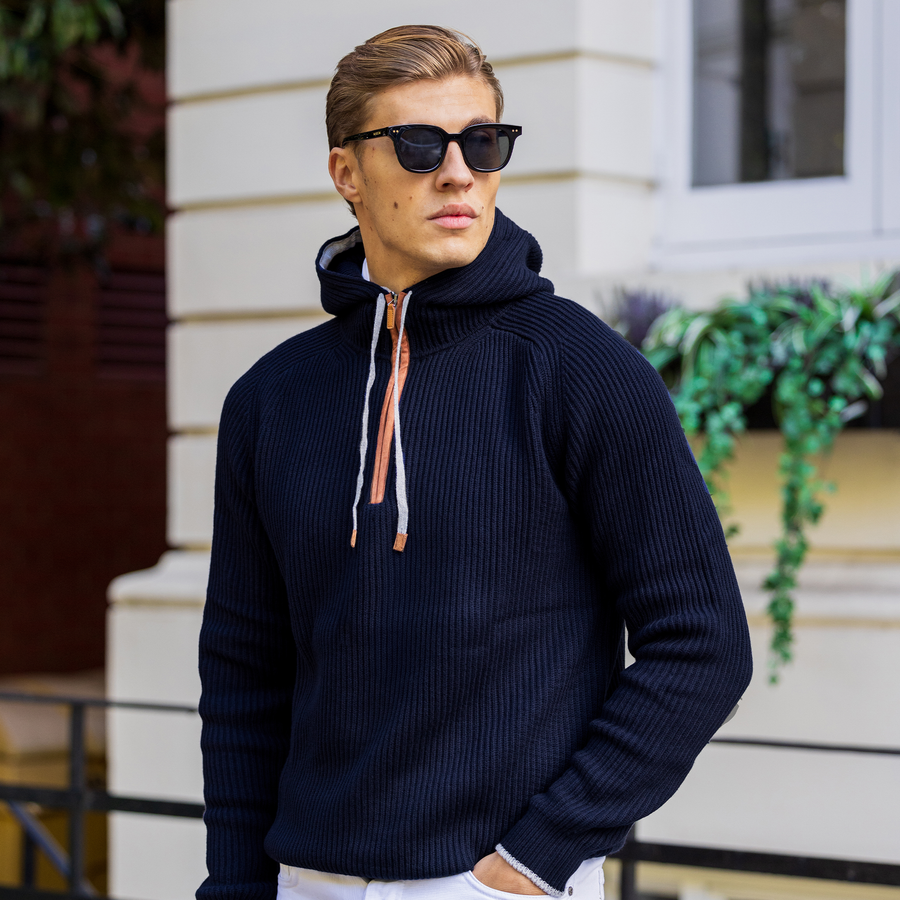 Holland Quarter Zip Hoodie Midnight Collars Co