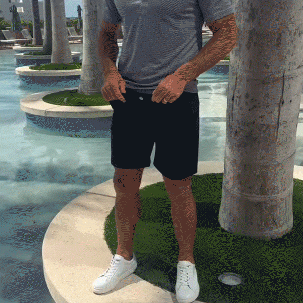 Velocity Pull-On Performance Shorts Light Grey - Slim Fit