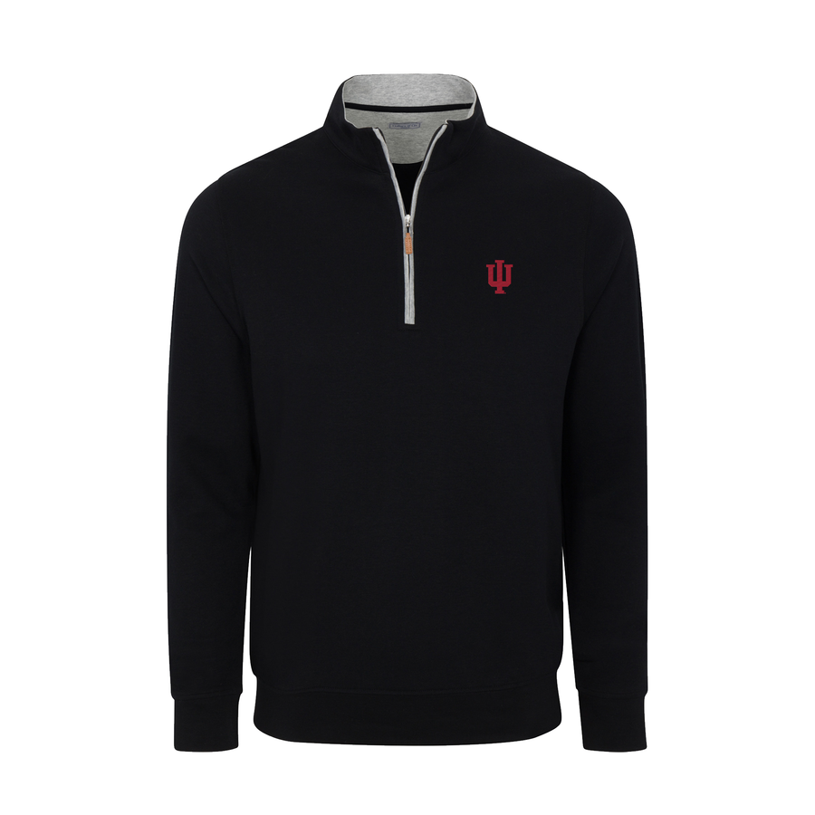 Indiana Black Heather Cloud Cotton Quarter Zip Pullover