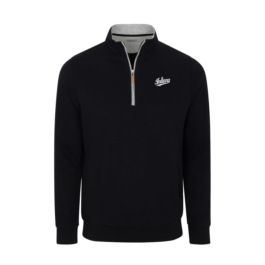 Indiana Black Heather Cloud Cotton Quarter Zip Pullover