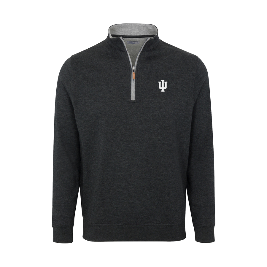 Indiana Charcoal Heather Cloud Cotton Quarter Zip Pullover