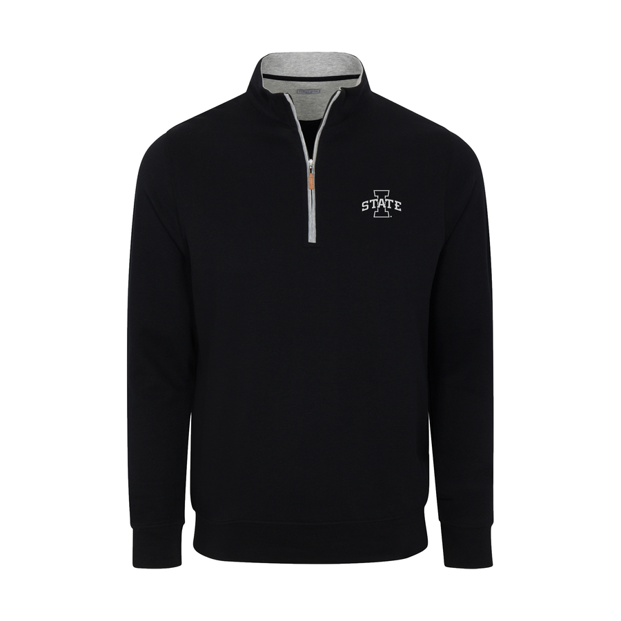 Iowa State Black Heather Cloud Cotton Quarter Zip Pullover