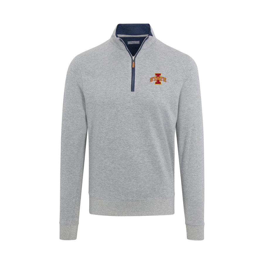 Iowa State Light Grey Heather Cloud Cotton Quarter Zip Pullover