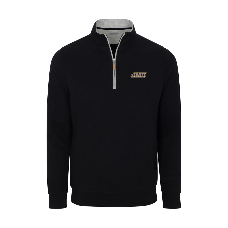 James Madison Black Heather Cloud Cotton Quarter Zip Pullover