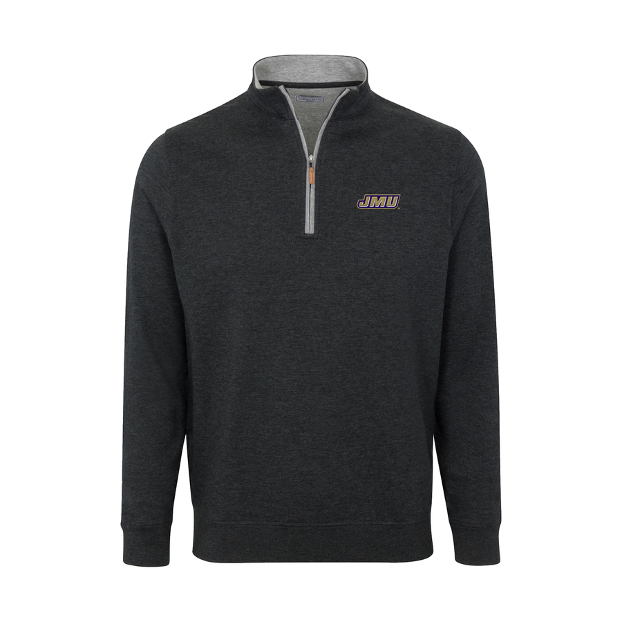 James Madison Charcoal Heather Cloud Cotton Quarter Zip Pullover