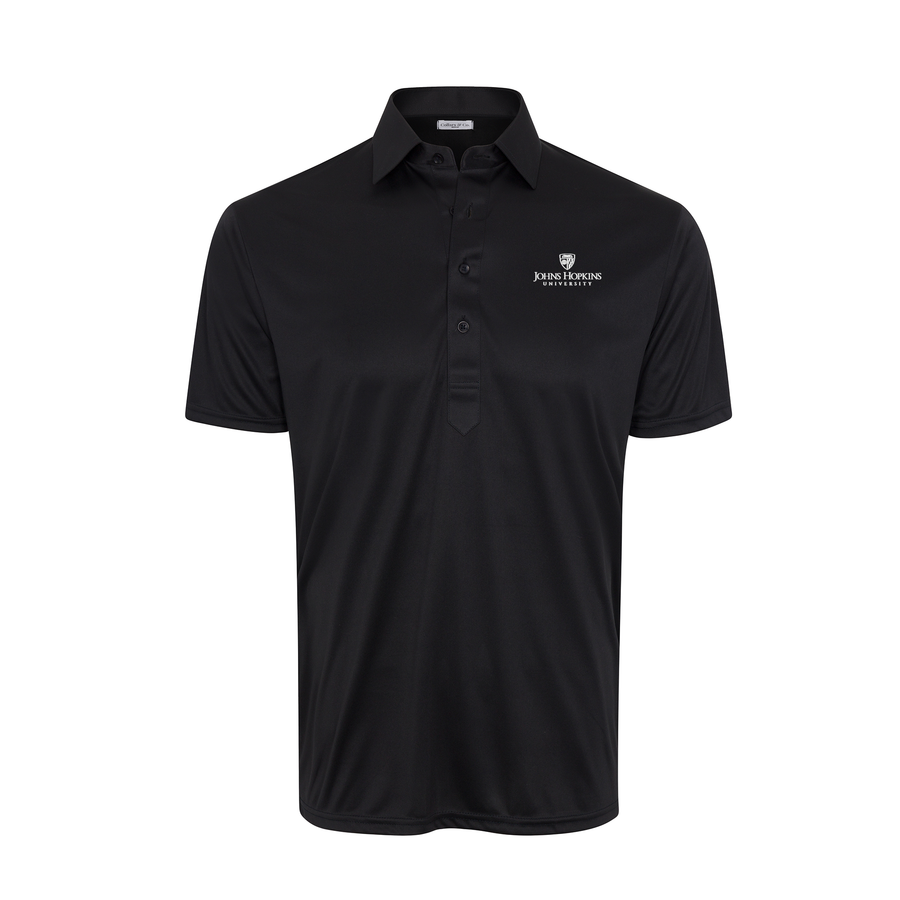 Johns Hopkins Semi-Spread Collar Polo Black