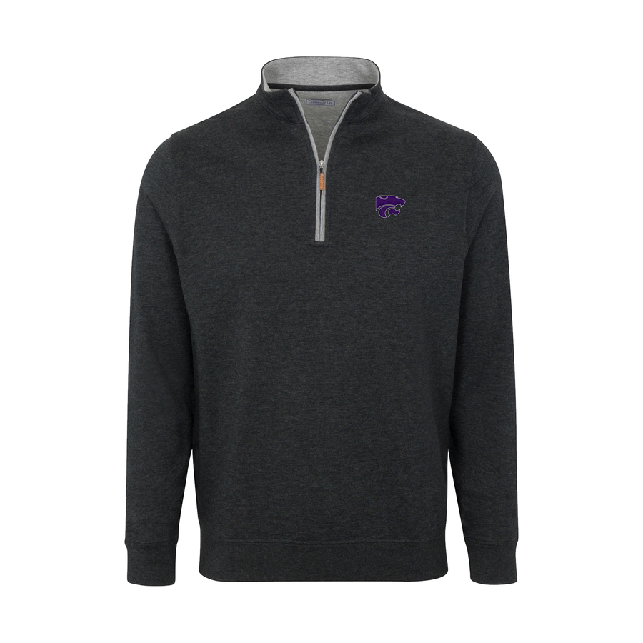 K-State Charcoal Heather Cloud Cotton Quarter Zip Pullover