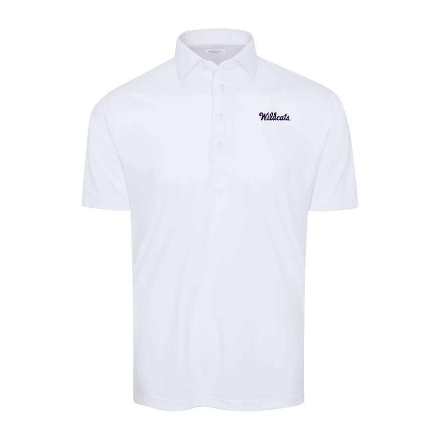 K-State Semi-Spread Collar Polo White