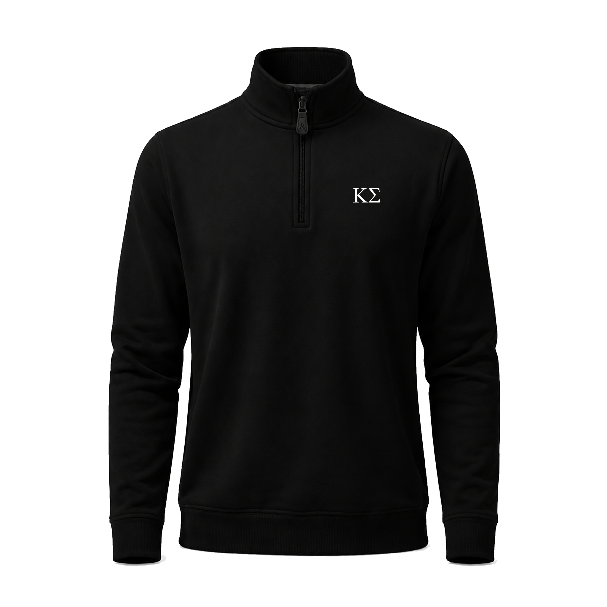 Zip Coding Collars & Co. Kappa Sigma Cloud Cotton Quarter Zip Pullover Black