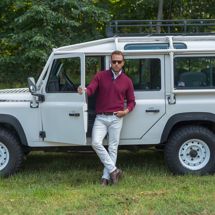 Kennebunkport Burgundy Cotton Sweater