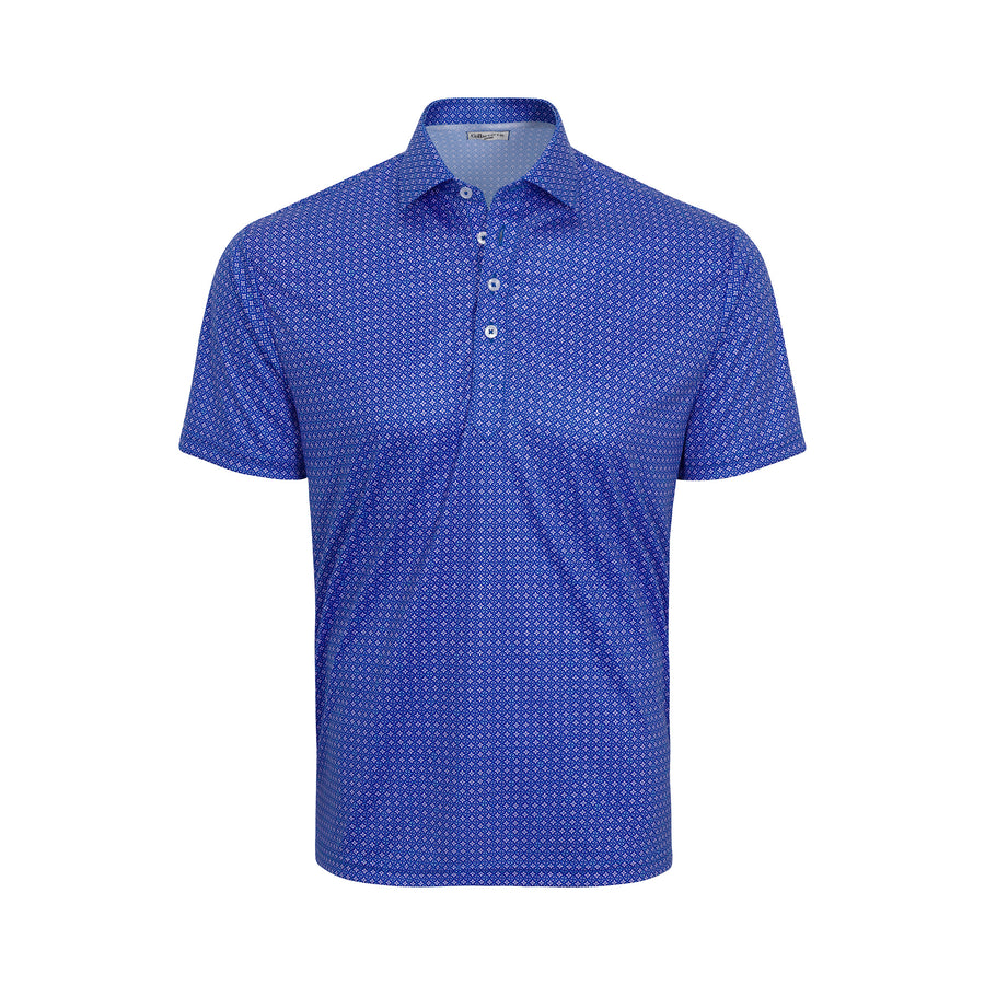 Semi-Spread Collar Polo Lattice Indigo