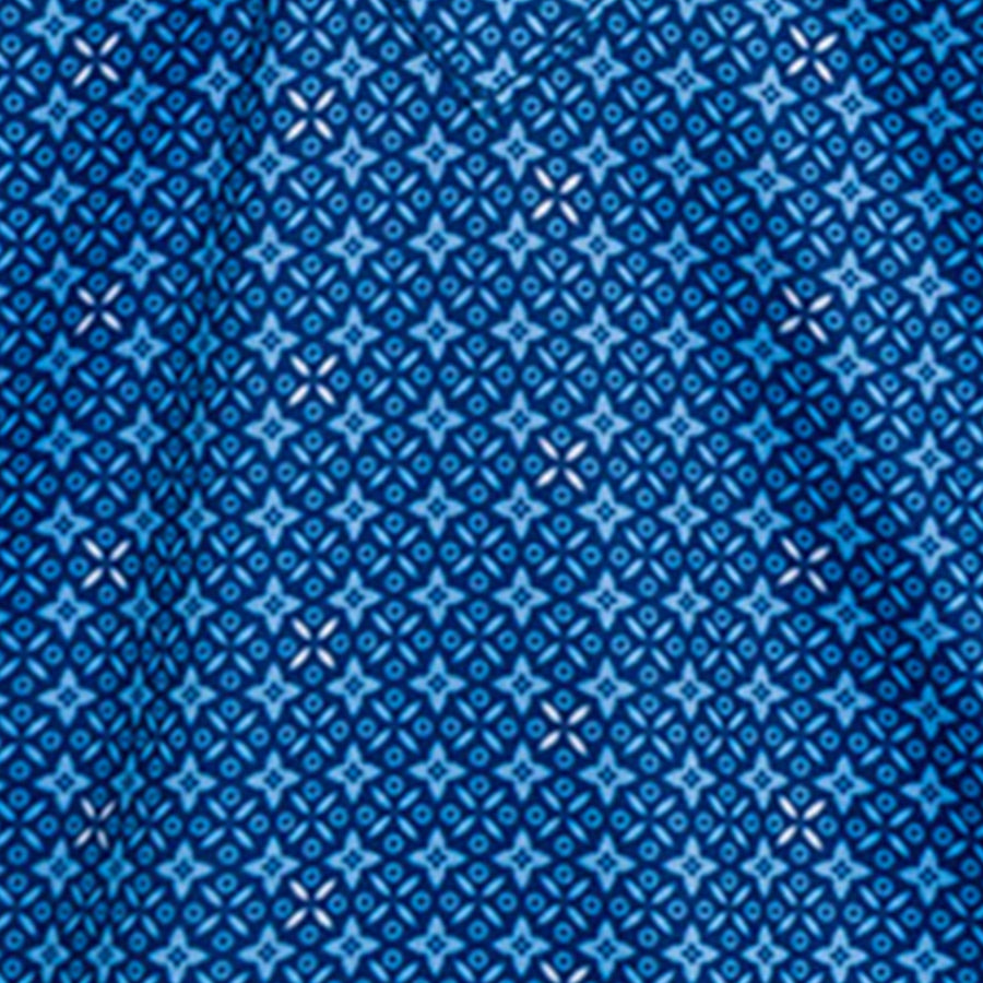 Semi-Spread Collar Polo Lattice Blue