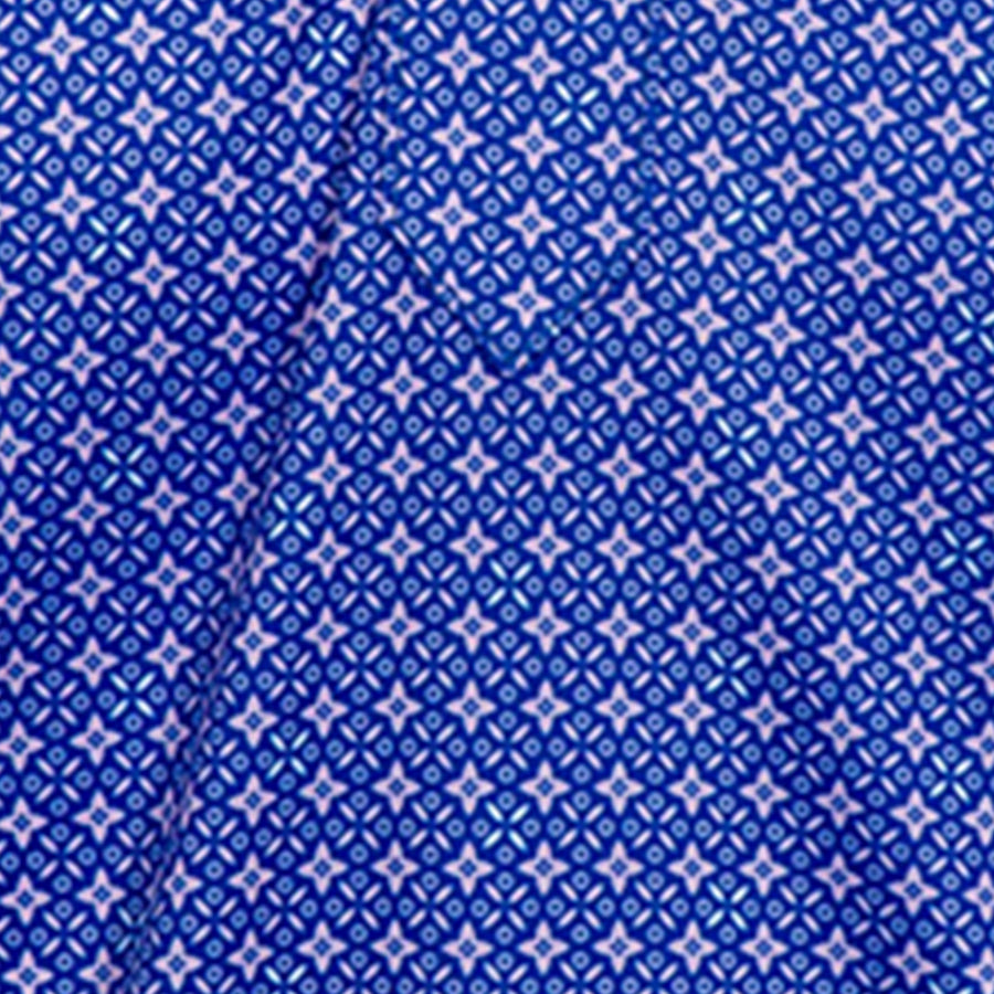 Semi-Spread Collar Polo Lattice Indigo