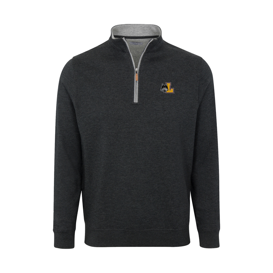 Loyola Chicago Charcoal Heather Cloud Cotton Quarter Zip Pullover