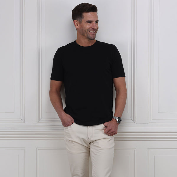 LANEUS Cotton and silk T-shirt コットン シルク Tシャツ Cotton silk t-shirt – Laneus