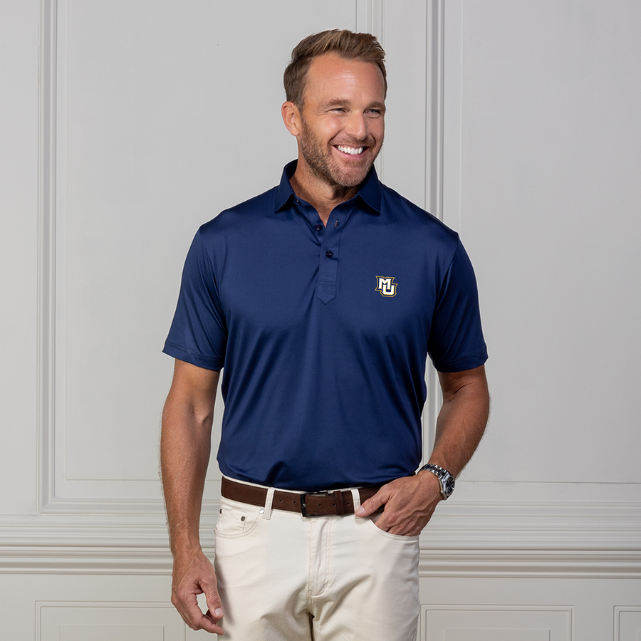 Marquette Featherweight Flex Polo Navy