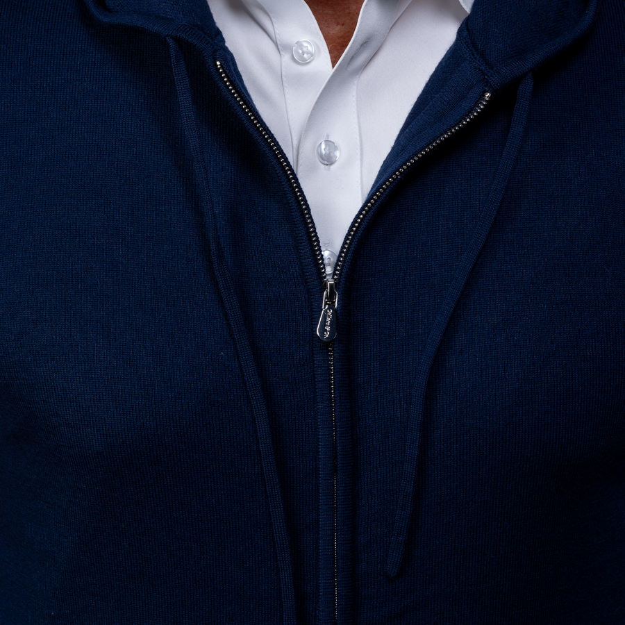 Melbourne Merino Hoodie Navy