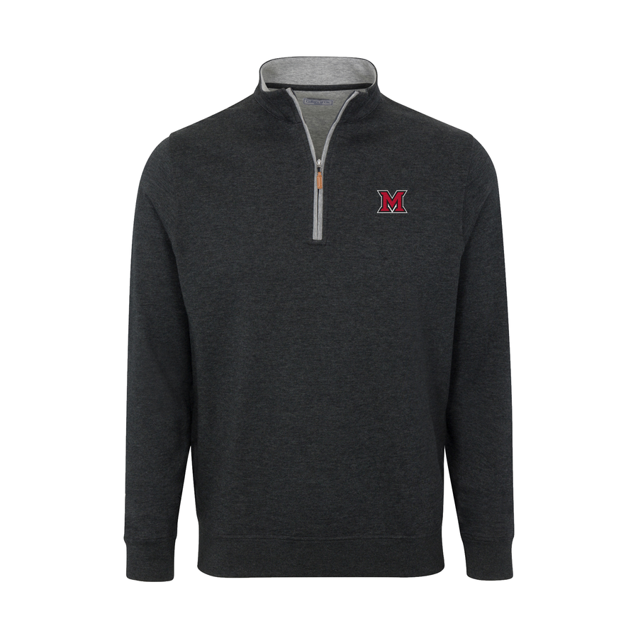 Miami Ohio Charcoal Heather Cloud Cotton Quarter Zip Pullover