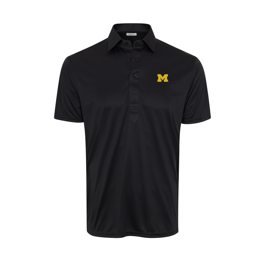 Michigan Semi-Spread Collar Polo Black
