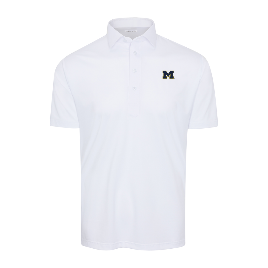 Michigan Semi-Spread Collar Polo White