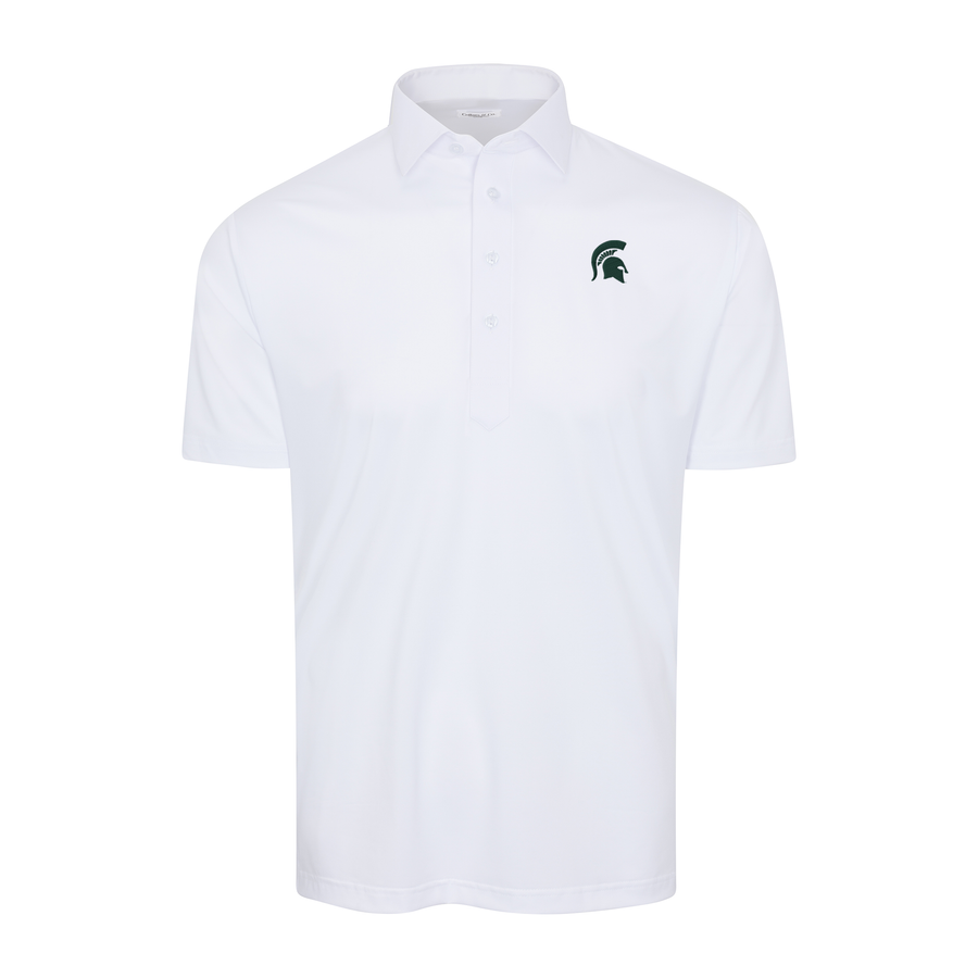 Michigan State Semi-Spread Collar Polo White