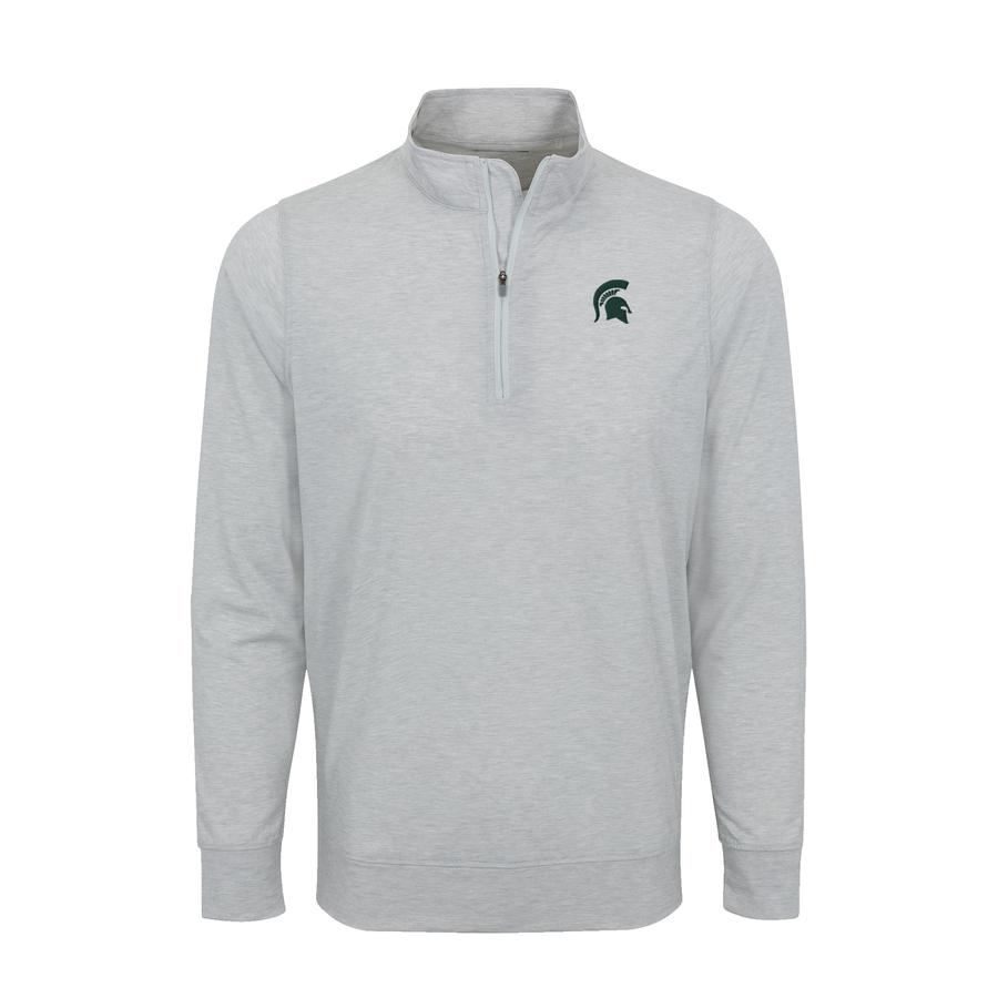 Michigan State DriRelease® Performance Pullover Light Grey