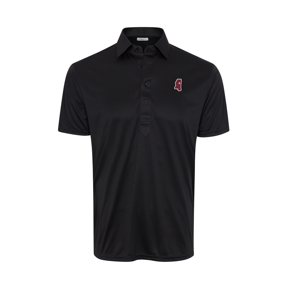 Mississippi State Semi-Spread Collar Polo Black