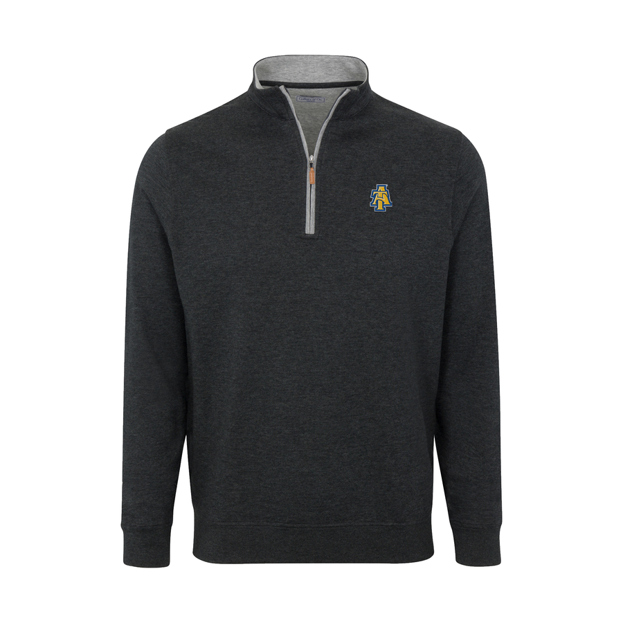 North Carolina A&T Charcoal Heather Cloud Cotton Quarter Zip Pullover