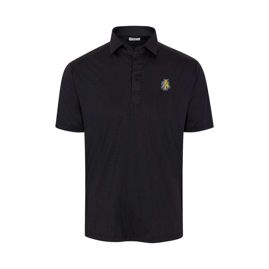 North Carolina A&T Featherweight Flex Polo Black