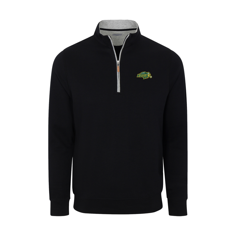 North Dakota State Black Heather Cloud Cotton Quarter Zip Pullover