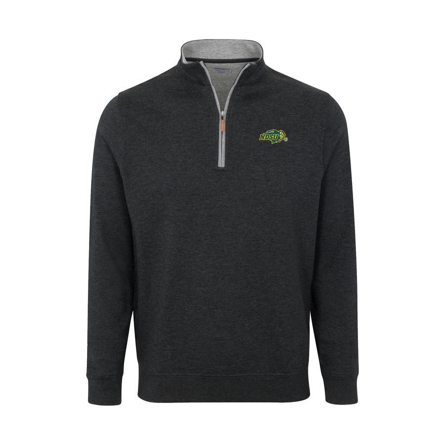 North Dakota State Charcoal Heather Cloud Cotton Quarter Zip Pullover