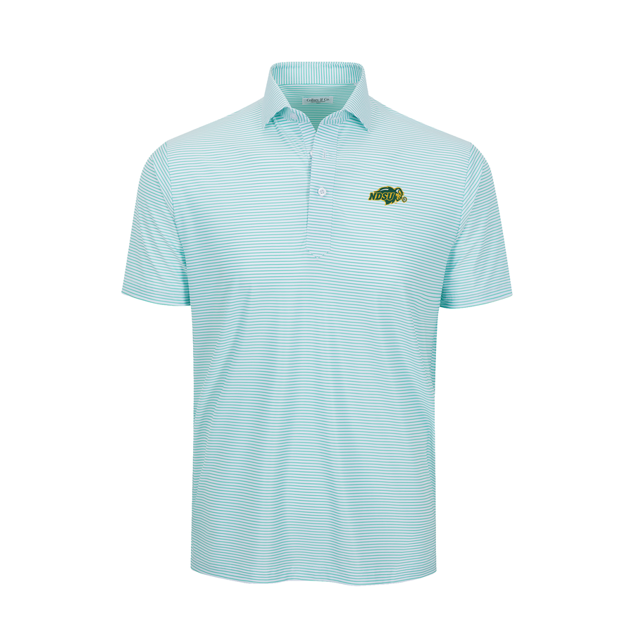 North Dakota State Featherweight Flex Polo Augusta Green Stripe