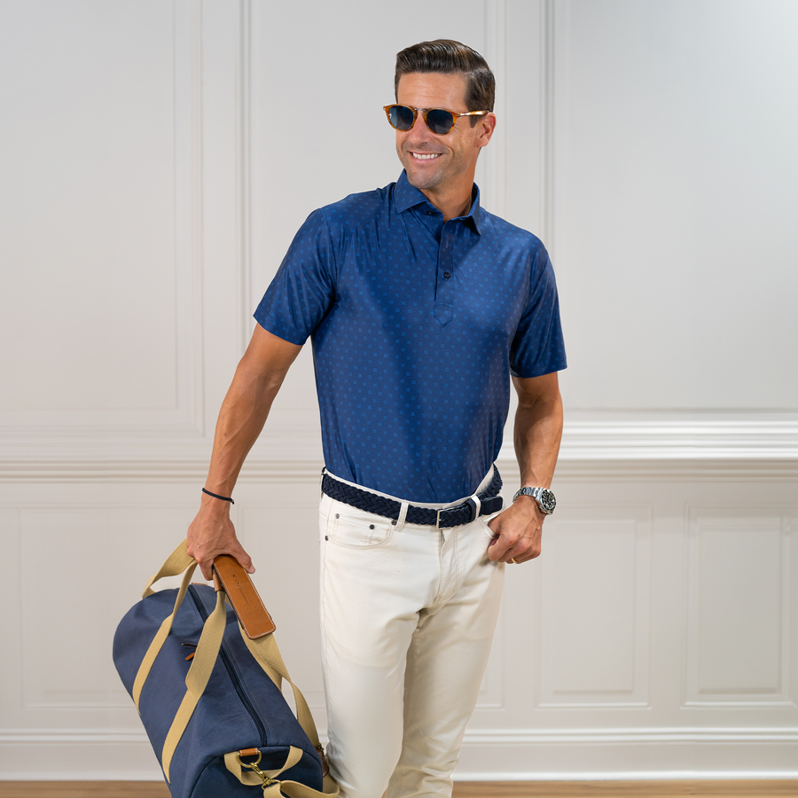 Featherweight Flex Polo Oracle Navy