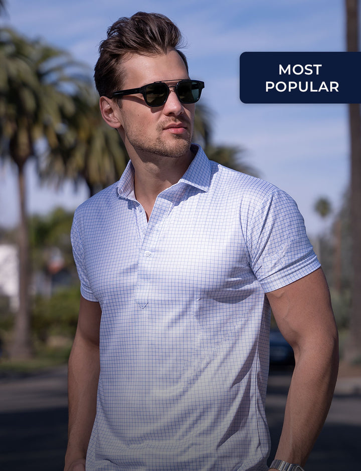 Quattro Flex Dress Shirt with Button Down Collar White Collars & Co. Quattro Flex Dress Shirt with Button Down Collar White Collars & Co.