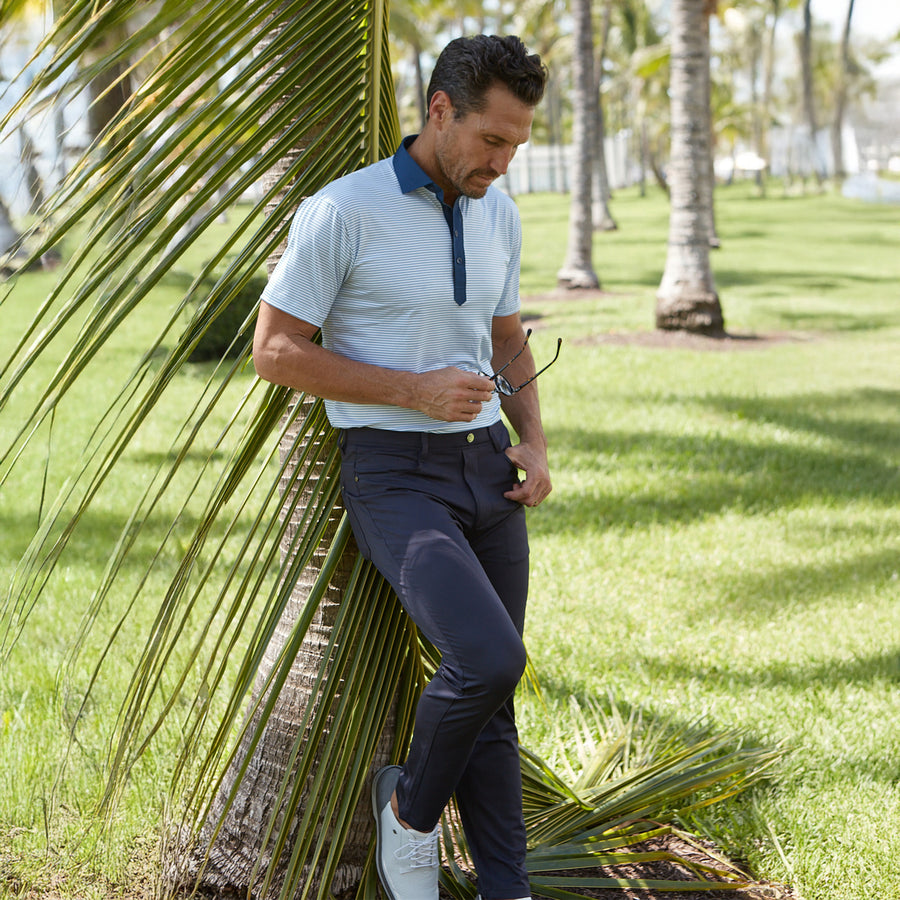 Featherweight Flex Polo Preston Navy