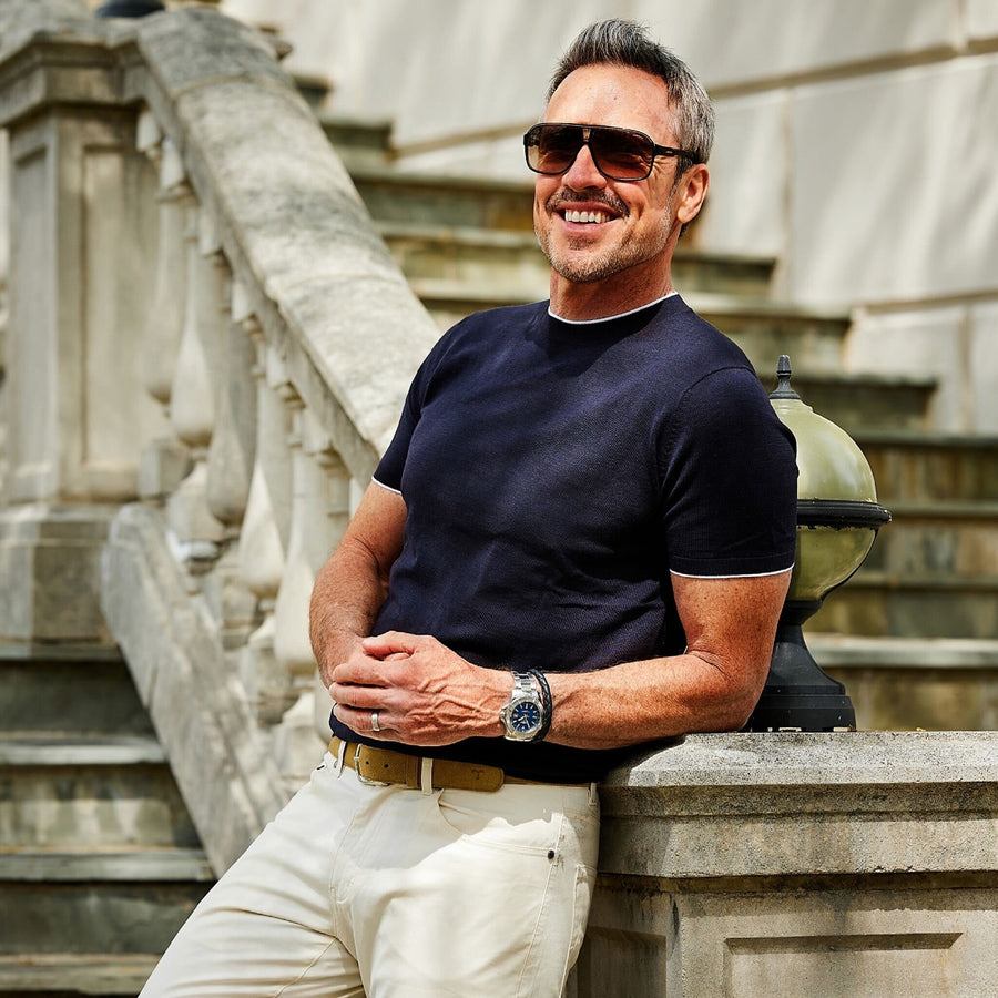 Amalfi Luxe Tee Navy