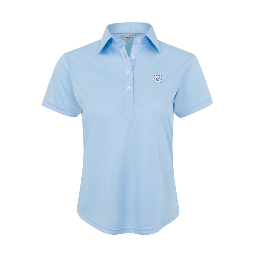 North Carolina Women's Cap Sleeve Semi Spread Polo Sky Blue