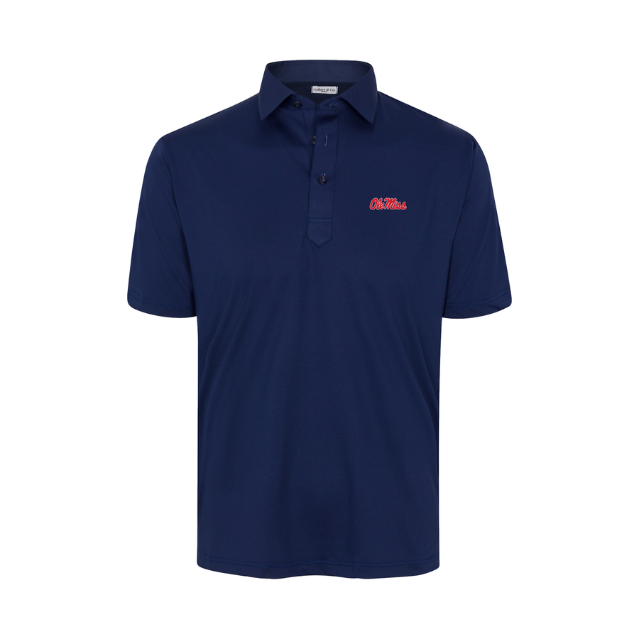 Ole Miss Featherweight Flex Polo Navy