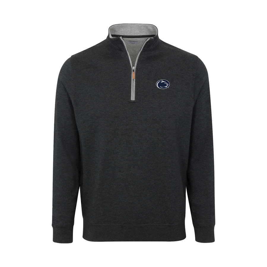 Penn State Charcoal Heather Cloud Cotton Quarter Zip Pullover