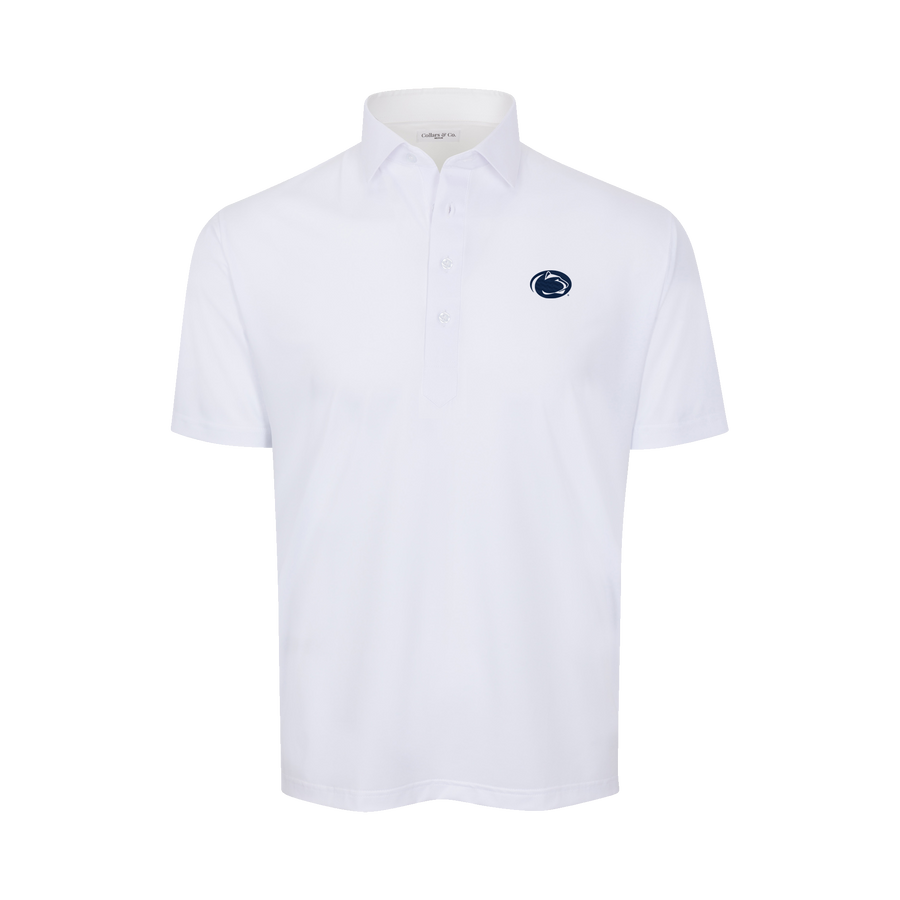 Penn State Semi-Spread Collar Polo White