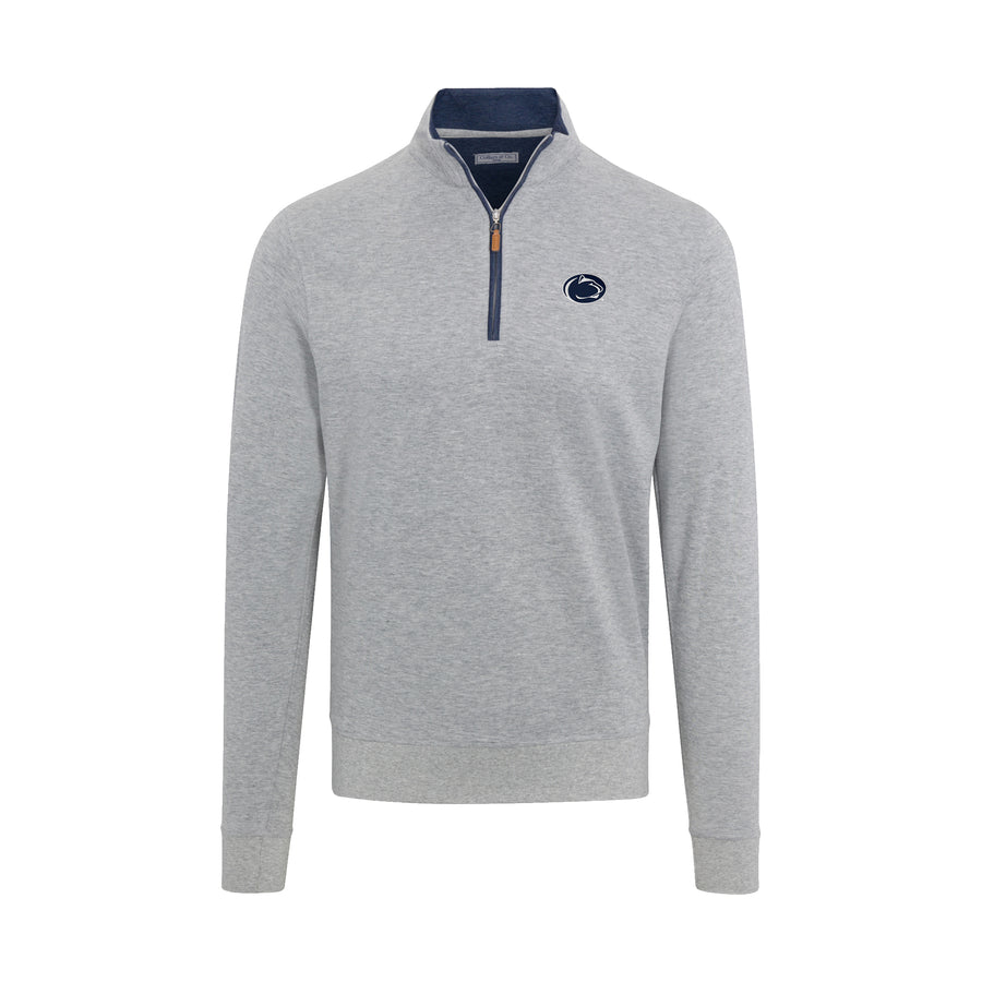 Penn State Light Grey Heather Cloud Cotton Quarter Zip Pullover