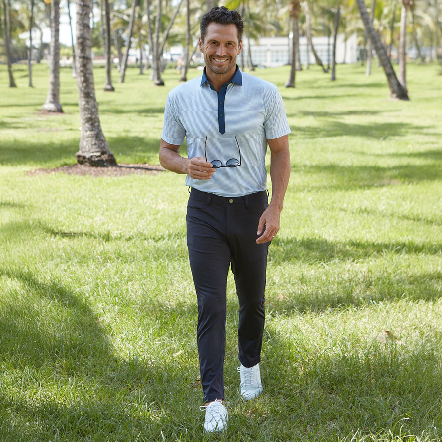 Featherweight Flex Polo Preston Navy