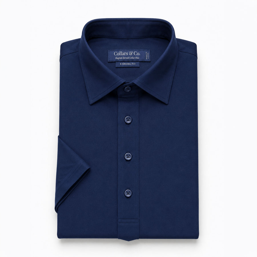 The Original Dress Collar Polo™ Navy Blue – Collars & Co