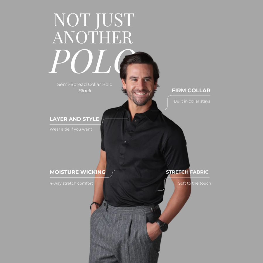 Collars & Co Semi-Spread Collar Polo Collars & Co Semi-Spread Collar Polo
