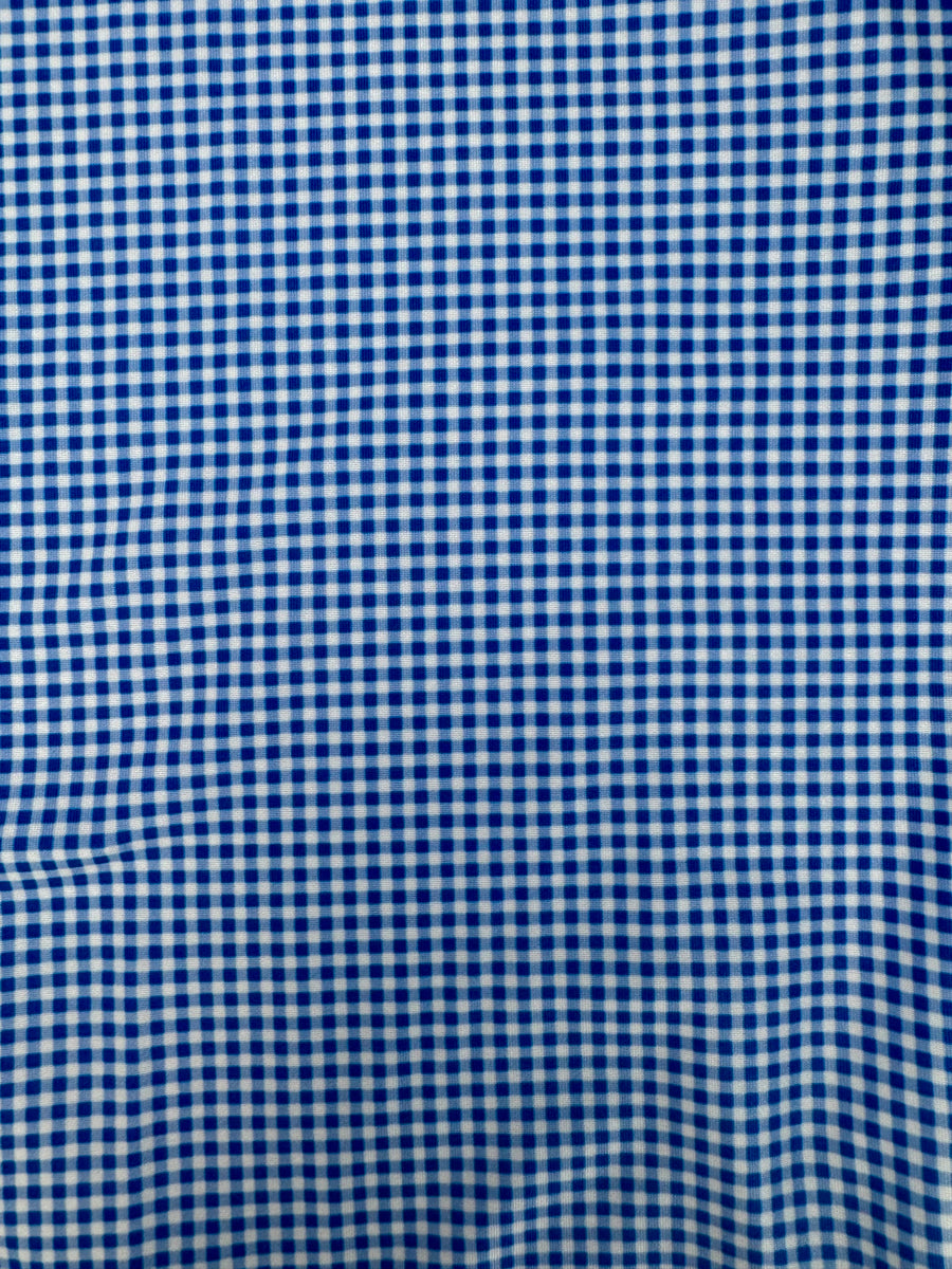 Featherweight Flex Polo Sky Blue & Navy Micro Gingham