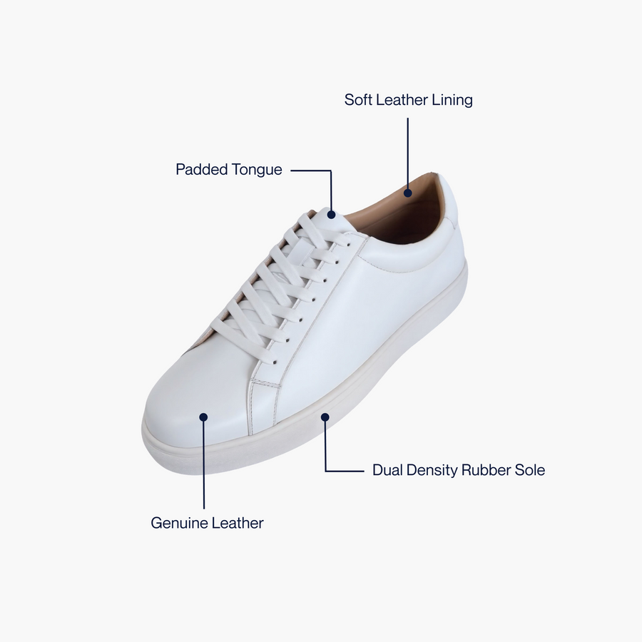 White Leather CEO Sneaker