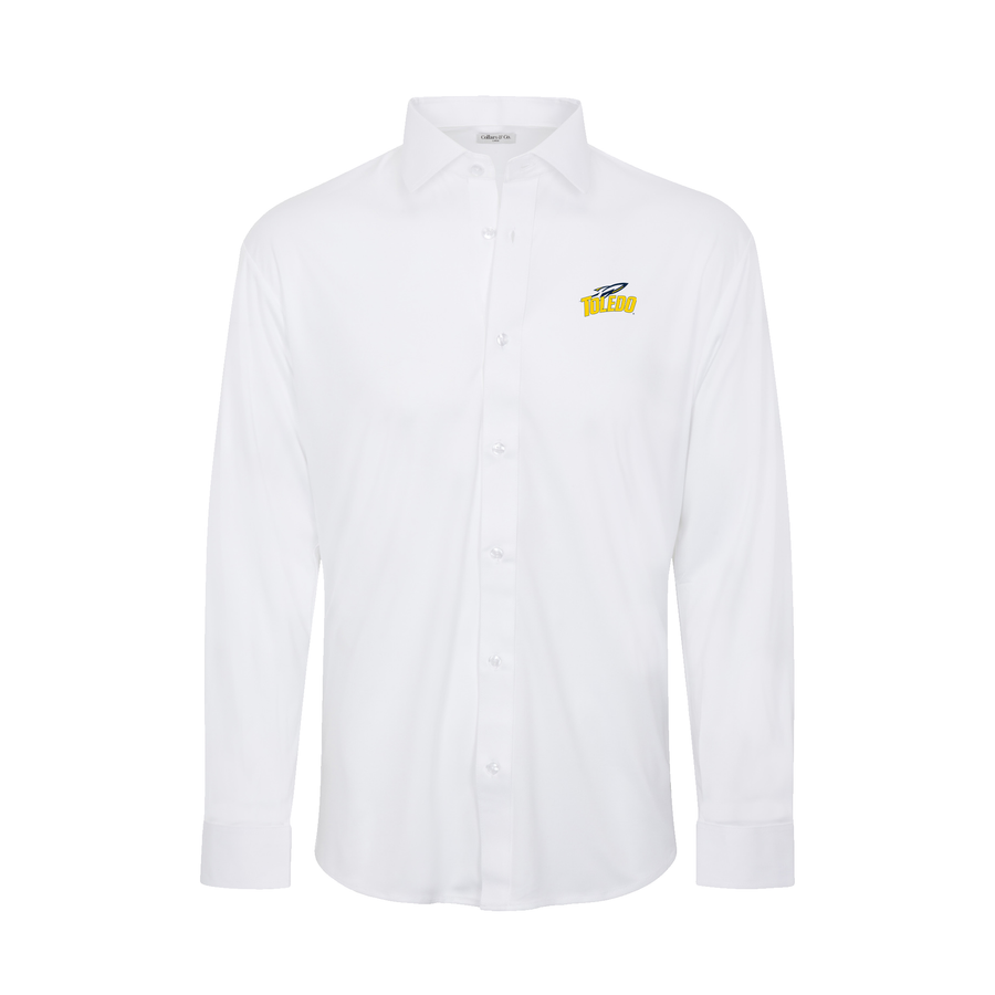 Toledo Quattro Flex Dress Shirt with Semi-Spread Collar White