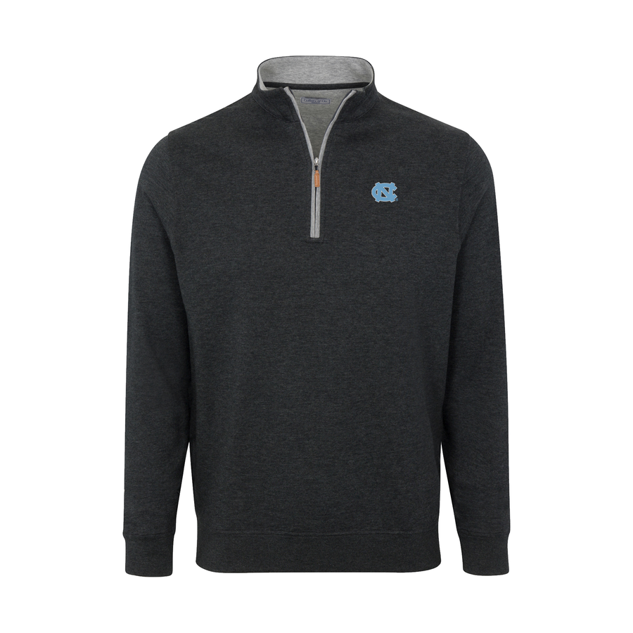 North Carolina Charcoal Heather Cloud Cotton Quarter Zip Pullover